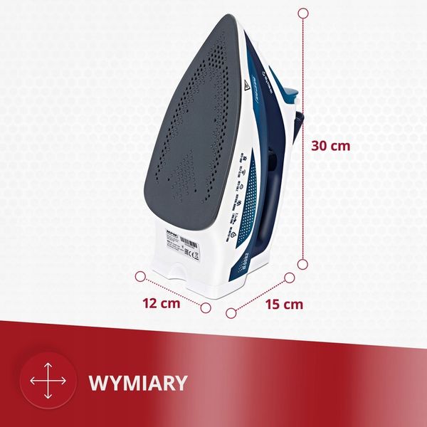 Żelazko parowe stopa ceramiczna duża moc MPM MZE-21/NS zdjęcie 12