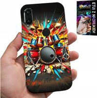 ETUI DO HUAWEI Y7 2019 - ROCK PERKUSJA BĘBNY ROCK &amp; ROLL + FOLIA