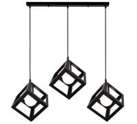 Lampa sufitowa metalowa loft sześcian wisząca AT40-3SZ-Black