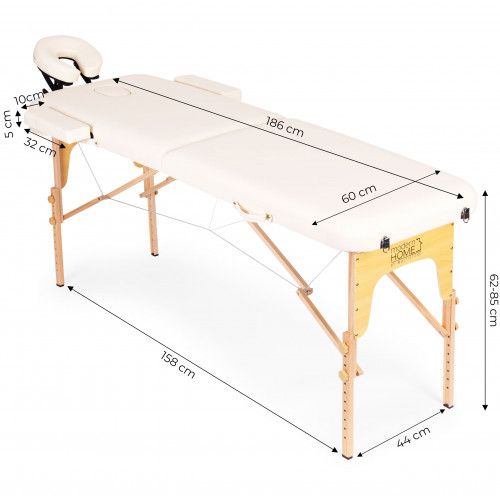 STÓŁ DO MASAŻU MODERNHOME 2-SEGMENTOWY DREWNIANY PVC 250KG na Arena.pl