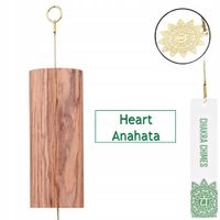 Chakra Chimes Heart Wind wietrzne dzwonki bambus zielony F-dur