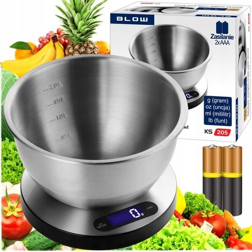 WAGA KUCHENNA ELEKTRONICZNA PRECYZYJNA Z MISĄ SREBRNA LCD 1G / 5KG na Arena.pl