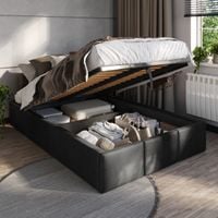 ŁÓŻKO 120x200 TAPICEROWANE Z POJEMNIKIEM + STELAŻ METALOWY PODNOSZONY