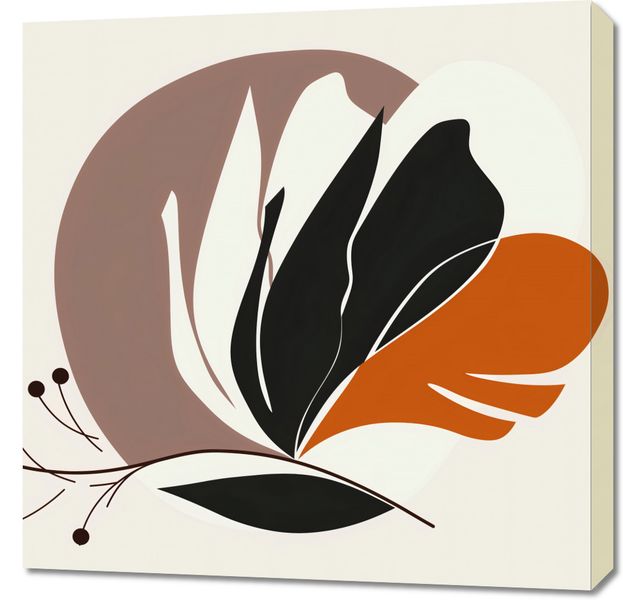 Obraz 70x70cm Elegancja Roślinna zdjęcie 1