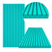 Panele akustyczne LAMELE 120x40x3 cm | Pianka poliuretanowa Turkusowa