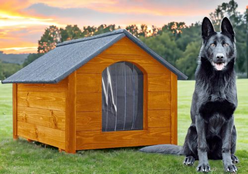 Buda dla psa drewniana ocieplana XXL pinia na Arena.pl