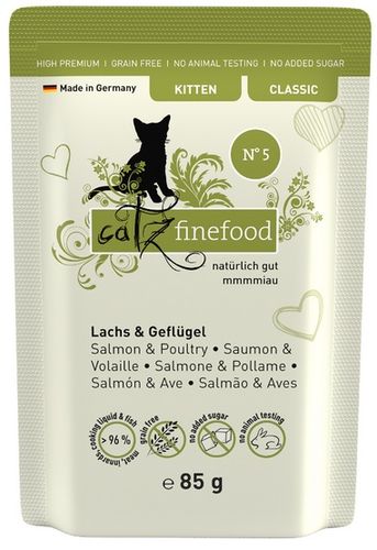 Catz Finefood Classic Kitten N.05 Łosoś i drób saszetka 85g na Arena.pl