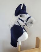 zestaw dla hobby horse a3: derka + nauszniki - granat