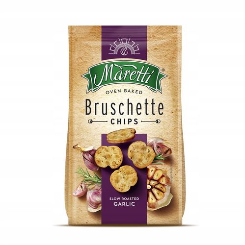 8x MIX Pieczone chlebowe krążki chipsy przekąska 70g Bruschette Maretti na Arena.pl