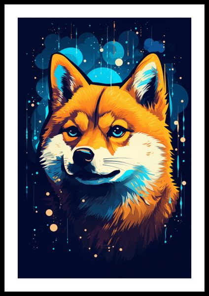 Plakat 40x60cm Lisek w Kosmosie zdjęcie 3