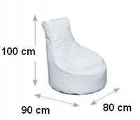 Fotel ogrodowy, Pufa ogrodowa, worek sako, fotel POSZYCIE BIAŁE