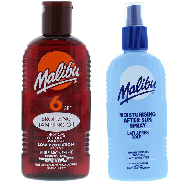 Malibu SPF6 Olejek Brązujący 200ml + Balsam W Sprayu Po Opalaniu 200ml zdjęcie 1