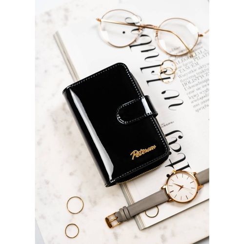 kompaktowy portfel w kolorze czarnym z systemem rfid - peterson na Arena.pl