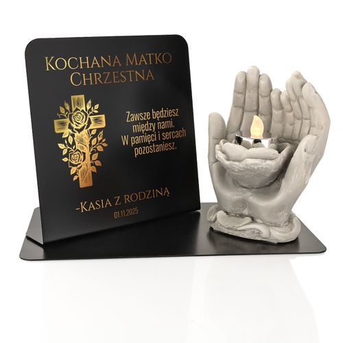 Statuetka dekoracyjna i LAMPKA LED na GRÓB MATKI CHRZESTNEJ na Arena.pl