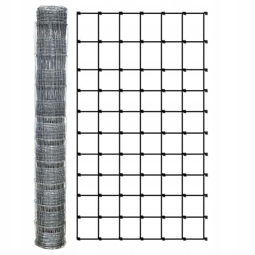 SIATKA LEŚNA 160/11/15 L - rolka 50m OCYNKOWANA do pola sady lasy budowa na Arena.pl