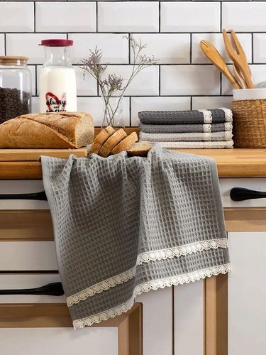 Komplet 5 ściereczki waflowe kuchenne 40x60 zestaw bawełna gipiura V3 na Arena.pl