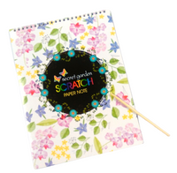 Wydrapywanka kolorowanka ZDRAPYWANKA karty 28x21 KWIATY