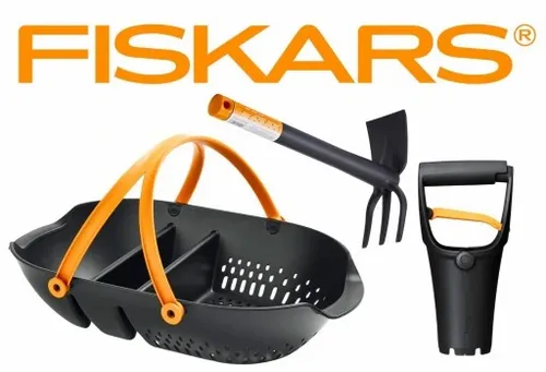 Zestaw Fiskars 3 in 1 Sadzarka, Motyczka, Koszyk na Arena.pl