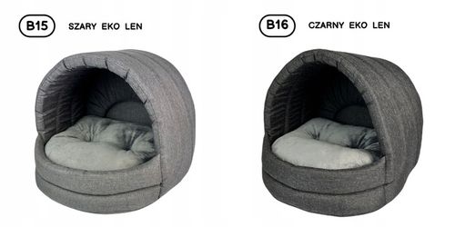 Legowisko Dla Psa Dużego Owalne Budka Materac Poduszka Materiałowe Buda L na Arena.pl