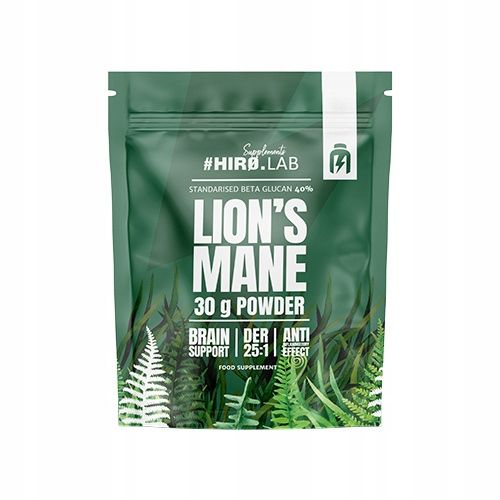LION'S MANE SOPLÓWKA JEŻOWATA EKSTRAKT PAMIĘĆ 500mg DER 25:1 30g HIRO.LAB na Arena.pl
