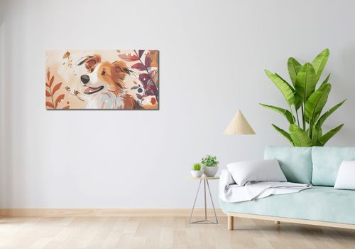 Obraz 100x50cm Collie Jesienną Porą na Arena.pl