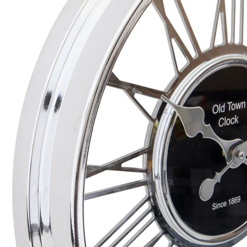 ZEGAR ŚCIENNY CHROME SREBRNY 44 CM na Arena.pl