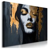 Obraz Na Ścianę Abstrakcja Kobiecy Portret W Stylu Glamour 90cm x 60cm
