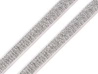 Guma brokatowa 10 mm ( 1 mb ) Srebrna
