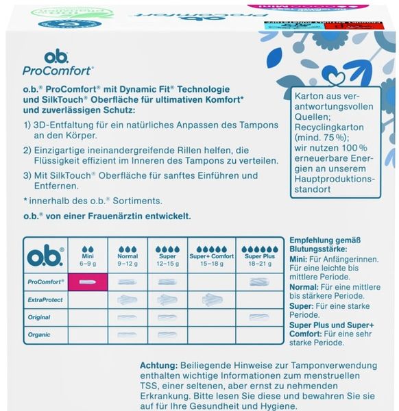 O.B. ProComfort Mini TAMPONY 64 sztuki zdjęcie 2