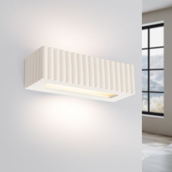 Kinkiet ceramiczny RIGATA biały zdjęcie 3