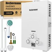 Gazowy podgrzewacz wody Heckermann JSD-HB04 12L LPG Biały