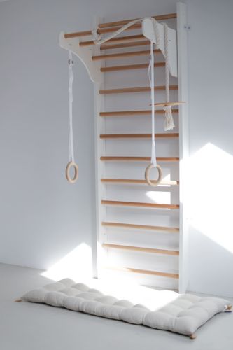 drabinka gimnastyczna Kinder Wood biały-drewno na Arena.pl