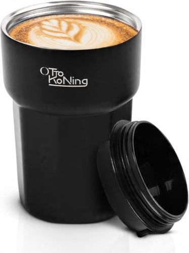 Kubek termiczny Otto Koning 350ml stalowy czarny do kawy i podróży na Arena.pl