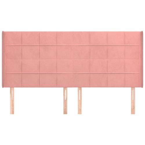 Zagłówek uszak, różowy, 163x16x118/128 cm, aksamit na Arena.pl