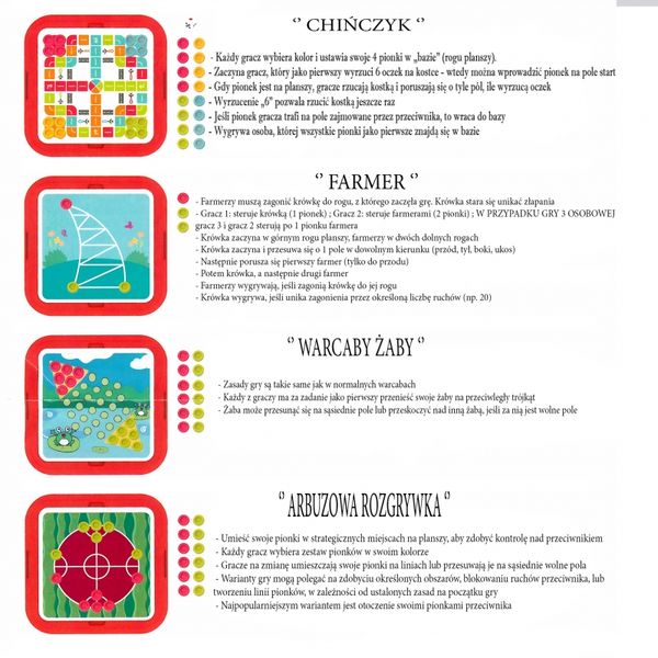 WOOPIE Stolik Gier Planszowych Logicznych 65 el. Zestaw 11w1 zdjęcie 26