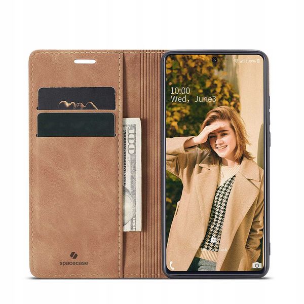Spacecase Wallet Galaxy A71 Light Brown zdjęcie 14
