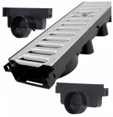 Odpływ liniowy do Garażu 5m Krata Stal Nierdzewna 63x131mm 1,5 Tony Komplet