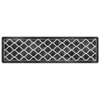 Dywan z możliwością prania, czarno-biały, 80x300 cm