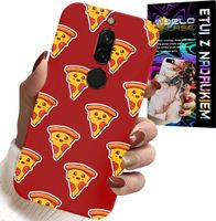 ETUI DO XIAOMI REDMI 8 - WZÓR Z WESOŁĄ PIZZĄ NA CZERWONYM TLE