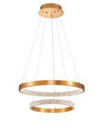 Wisząca lampa pokojowa Moron z kryształkami LED 60W 3000K złota