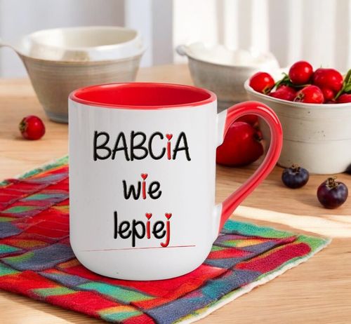 KUBEK Z NADRUKIEM PREZENT DZIEŃ BABCI URODZINY BABCIA IMIENINY na Arena.pl