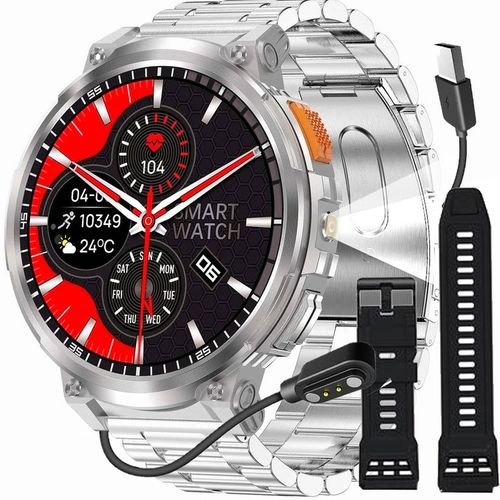 DUŻY zegarek męski SMARTWATCH GRAVITY z ROZMOWAMI DUŻA BATERIA 730mAh 1.85" na Arena.pl