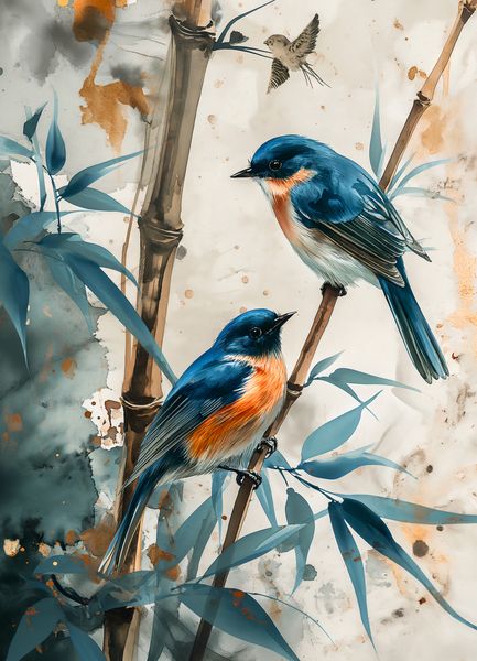 Plakat 13x18cm Trzy Ptaki zdjęcie 1