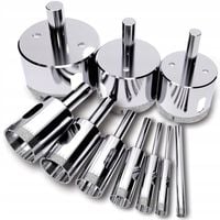 Otwornice Diamentowe Koronki do Gresu Płytek Szkła 6-68mm 10 sztuk