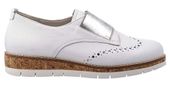 Gabor Półbuty damskie - Wsuwane, perforowane - rozmiar 37 - Białe, skórzane