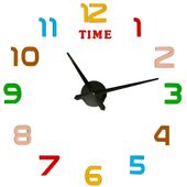 KX3513 Zegar scienny naklejany 12 cyfr 80-90 cm c