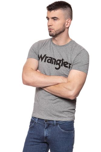 WRANGLER SS LOGO TEE GREY MARL W7C04D3VB S na Arena.pl
