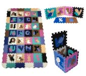 MATA EDUKACYJNA PUZZLE 3D PIANKOWA EVA ALFABET LITERY ZWIERZĘTA XXL OGROMNA