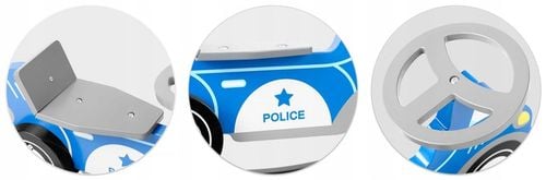 AUTO KOŃ NA BIEGUNACH POLICJA ZABAWKA NA BIEGUNACH DREWNIANY BUJACZEK na Arena.pl