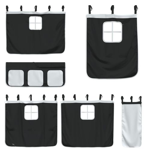 Łóżko na antresoli, ze zjeżdżalnią i zasłonkami, 90x200 cm na Arena.pl